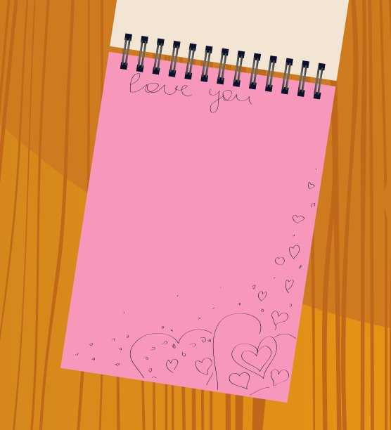 笔记本的心图片下载