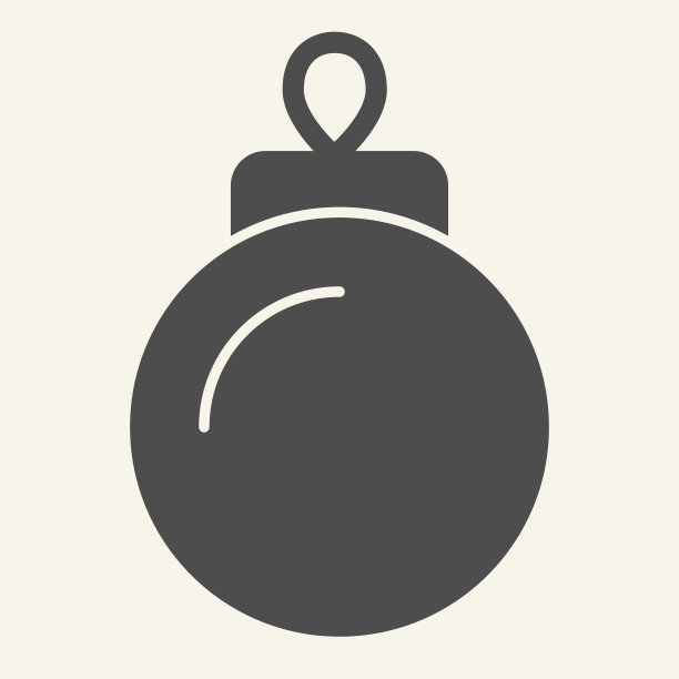 圣诞树玩具立体图标。假日冷杉玻璃球玩具象形文字风格的象形文字在白色的背景。新年装饰标志的移动概念和网页设计。矢量图形。图片下载