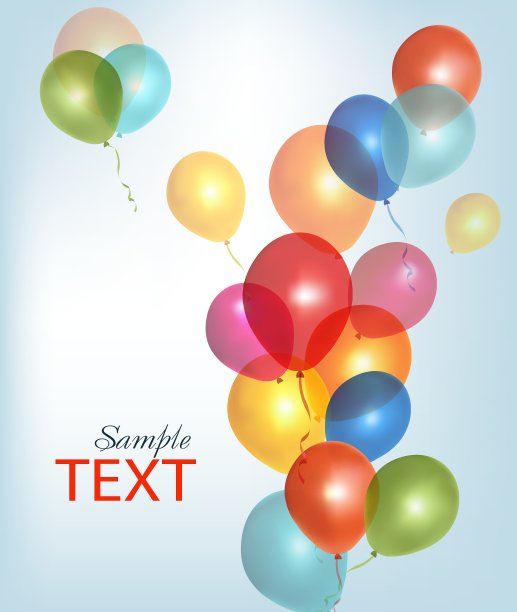 背景与彩色气球图片下载