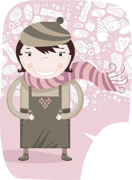 快乐的小女孩和糖果图片下载