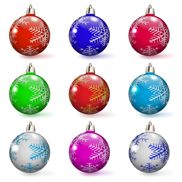 一套圣诞球图片下载