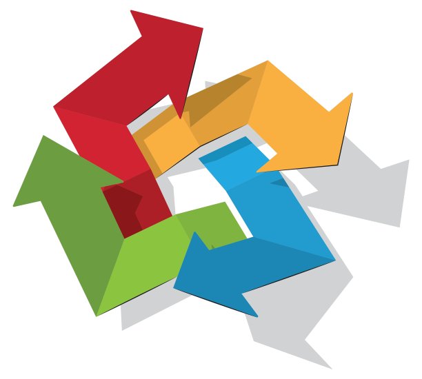 彩色箭头旋转图片下载