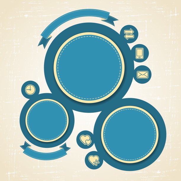 复古风格的网站模板设计框架图片下载