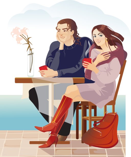 坐在椅子上的女人图片下载