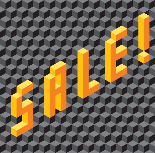 单字销售的立方体图片下载