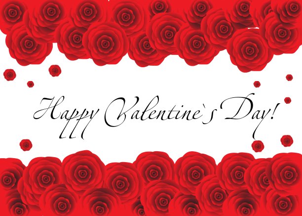 红色玫瑰框在白色背景的copyspace图片下载