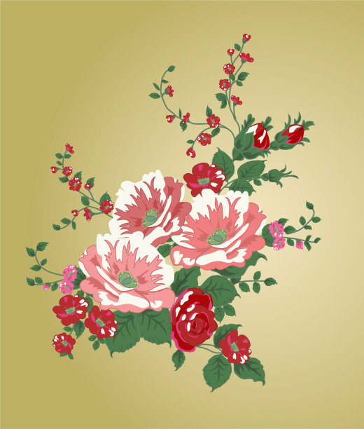 复古花朵图片下载