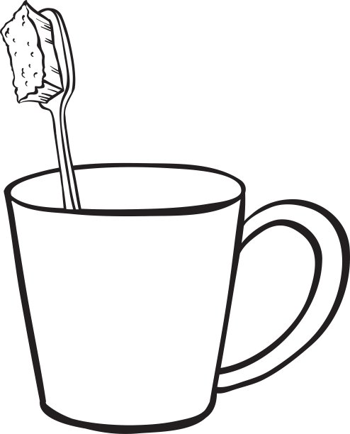 牙刷在杯子图片下载