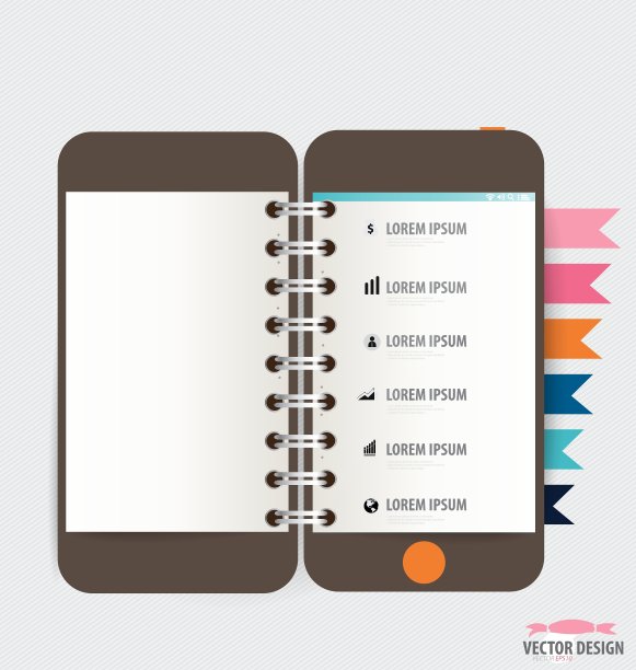 信息图设计模板触摸屏设备图片下载