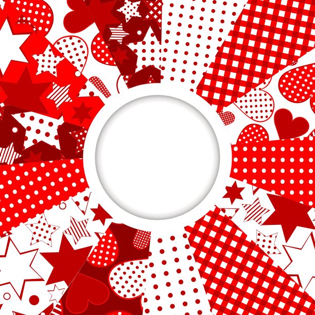 抽象的框架与星星和心图片下载