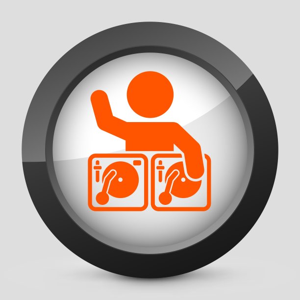 橙色和灰色优雅光滑的图标图片下载