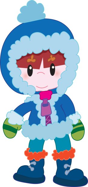 可爱的男孩在冬天的衣服图片下载