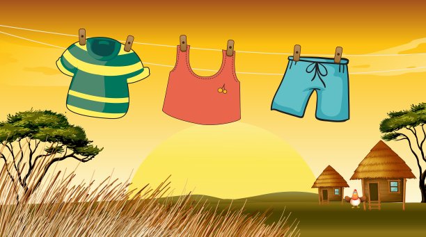 衣服挂在铁丝网上图片下载