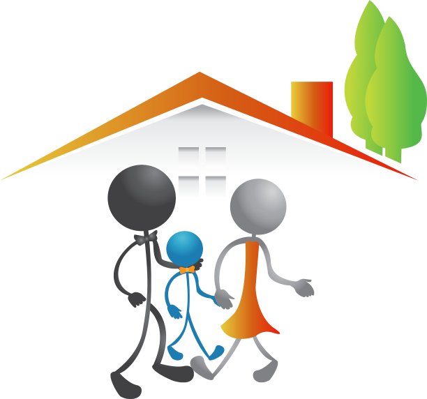 家庭和房屋标志图片下载