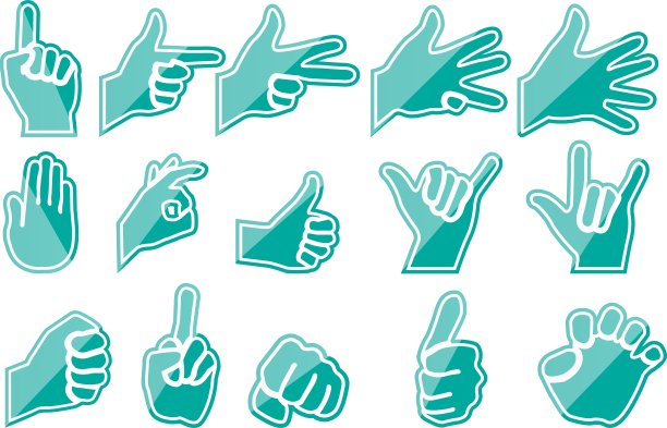 绿色的手图片下载