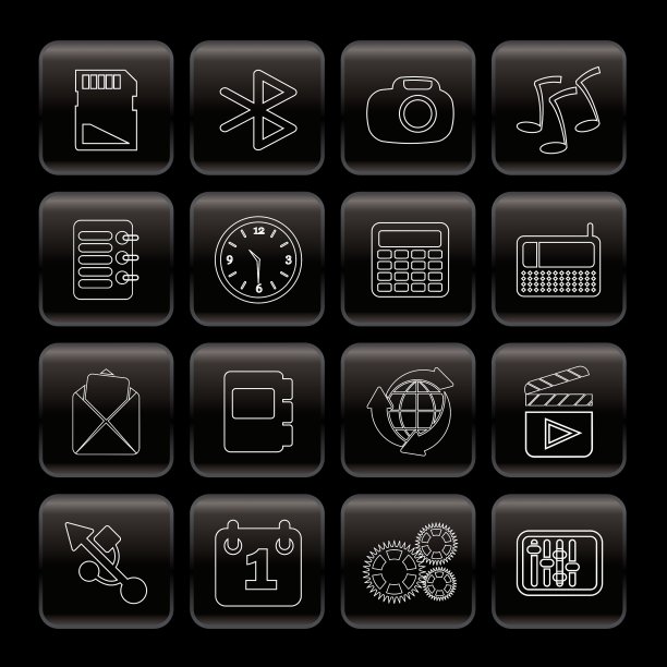 电话性能和办公室图标图片下载