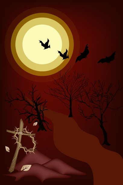 一个木制十字架和荆棘王冠的背景图片下载