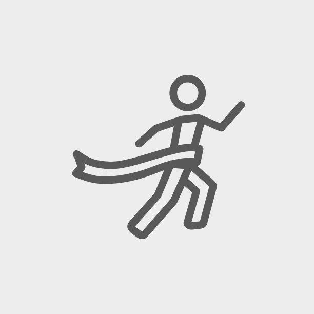 胜利者跨过了细图标的终点线图片下载