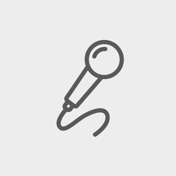 麦克风细线图标图片下载