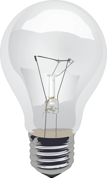 白色背景下灯泡的特写镜头图片下载