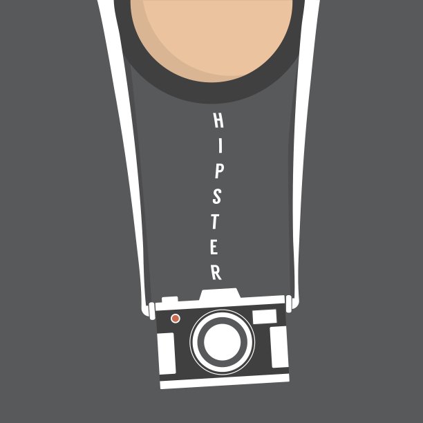 时髦的人与复古相机图片下载