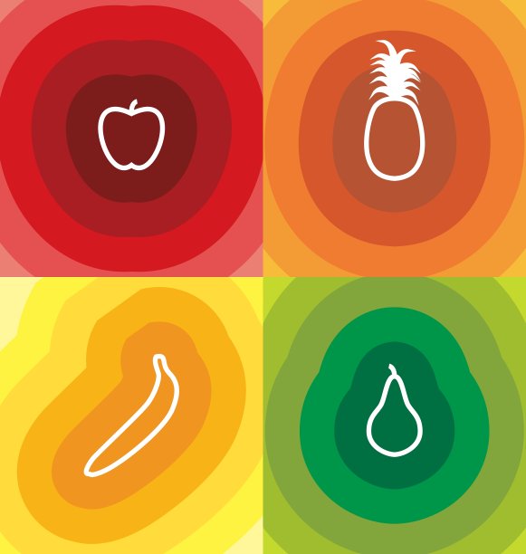 四种水果图片下载