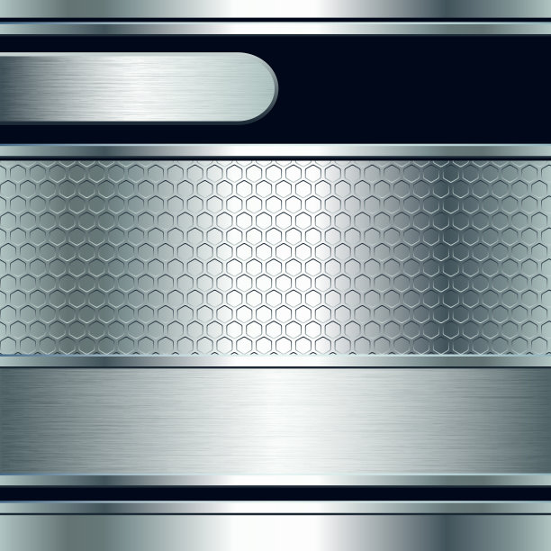 抽象背景金属银横幅图片下载