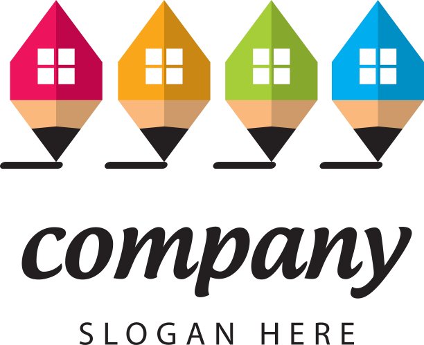 程式化的标志建筑公司图片下载