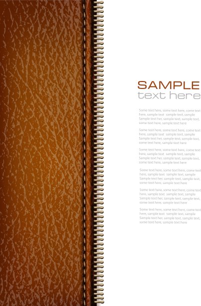 棕色皮革纹理背景与拉链图片下载