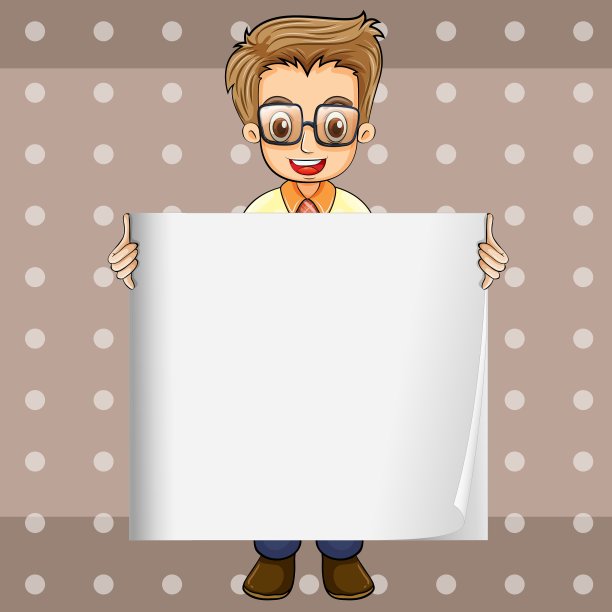 一个面带微笑，标牌空着的男人图片下载