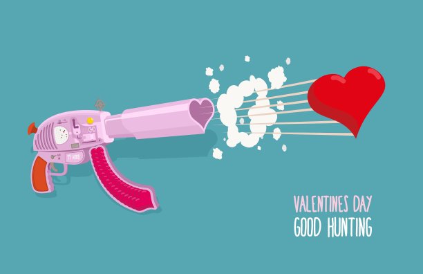 爱的臂膀枪射心情人节好图片下载