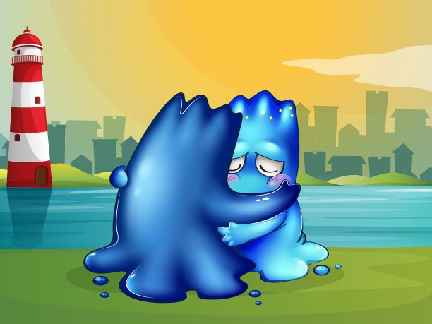 一个给朋友一个肩膀哭泣的怪物图片下载