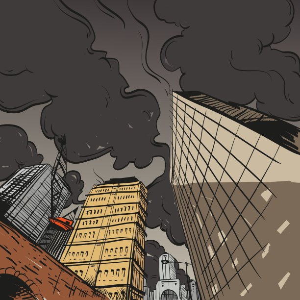 手绘的城市图片下载