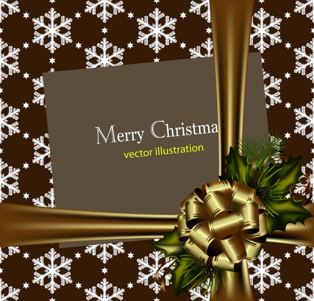 美丽的金色圣诞卡片图片下载