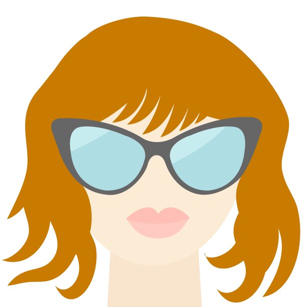 时尚红女人脸性感裸唇太阳镜图片下载