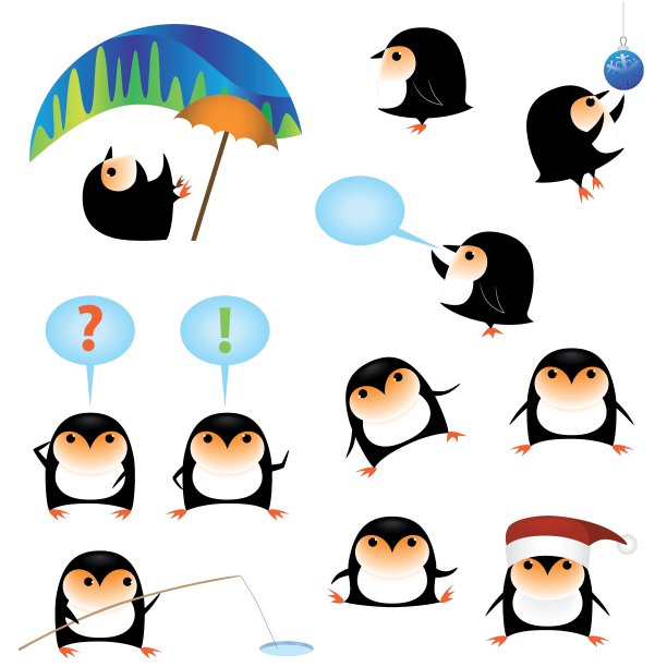 有趣的卡通企鹅图片下载