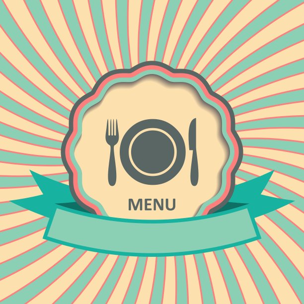 复古的菜单标签图片下载
