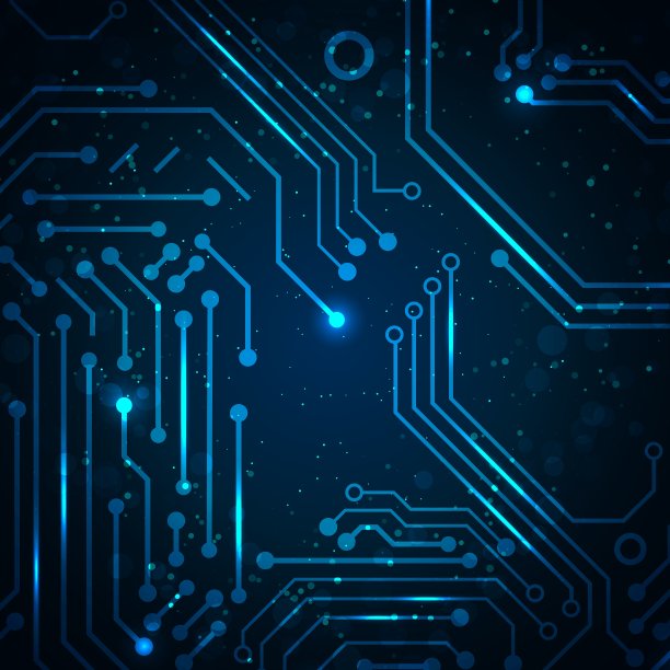 具有电路板元件的技术背景图片下载
