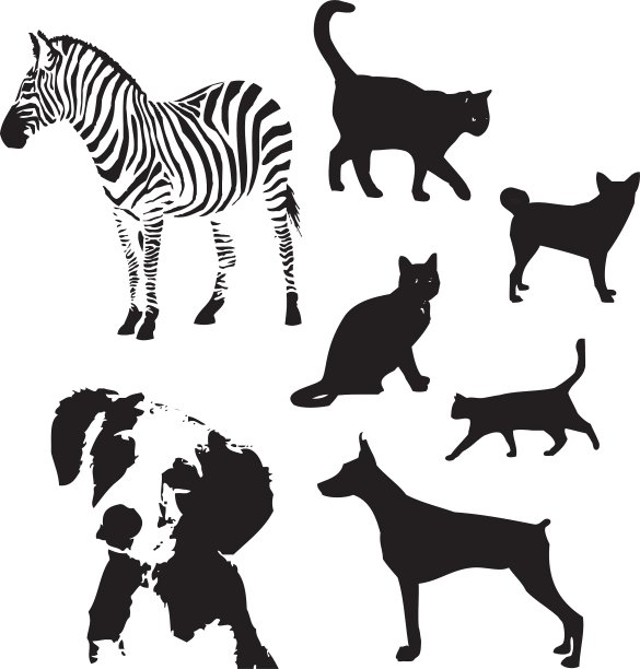 动物剪影集图片下载