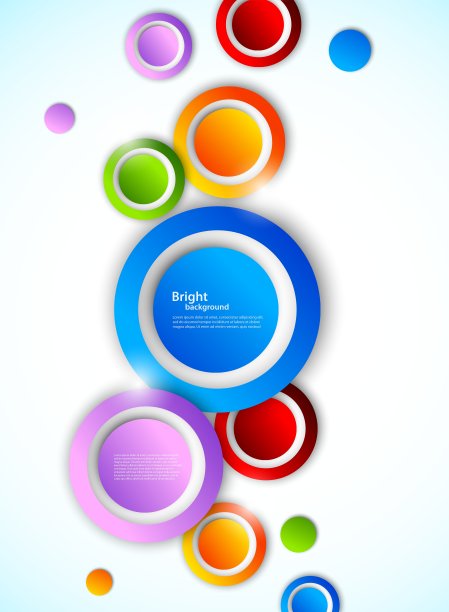 抽象的背景与彩色的圆圈图片下载