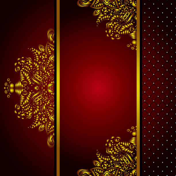 皇家金色框架菜单卡图片下载