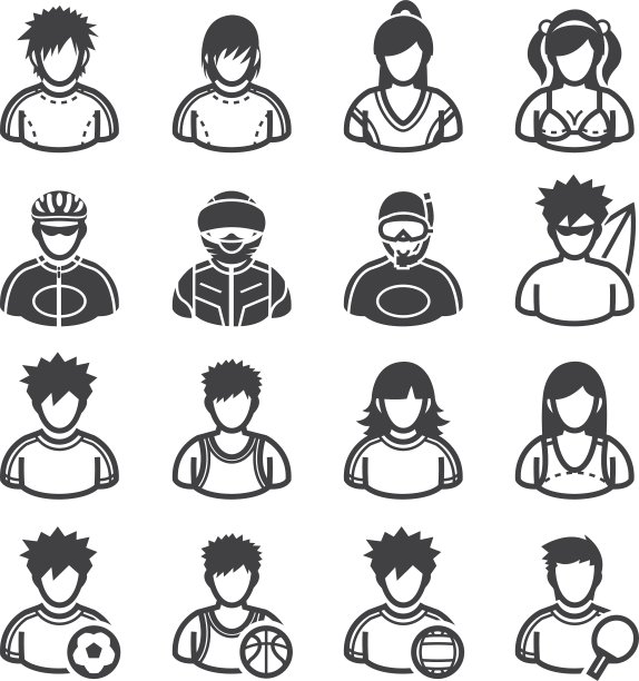 体育和活动人物图标图片下载