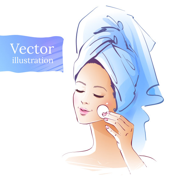 女孩皮肤护理图片下载