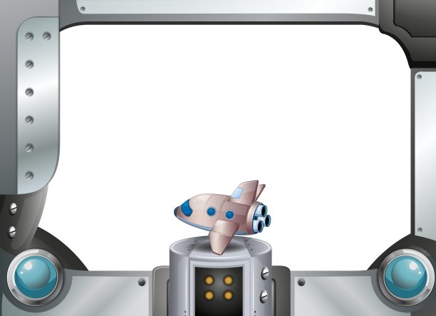 一个金属框架的空模板图片下载