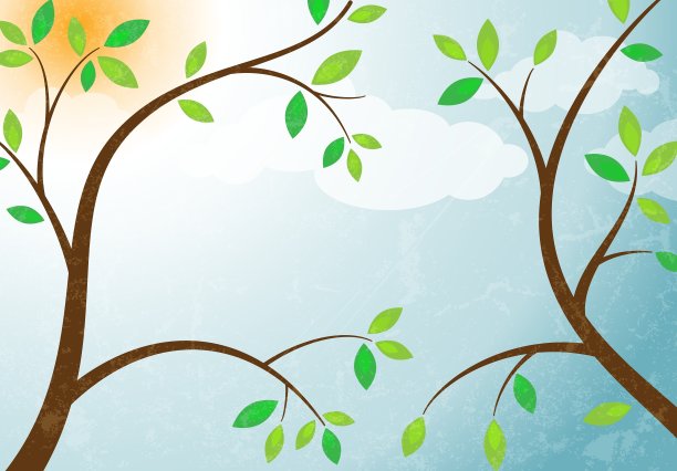 天空下的树枝图片下载