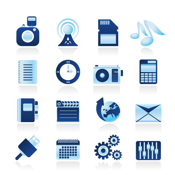 手机性能和互联网图标图片下载