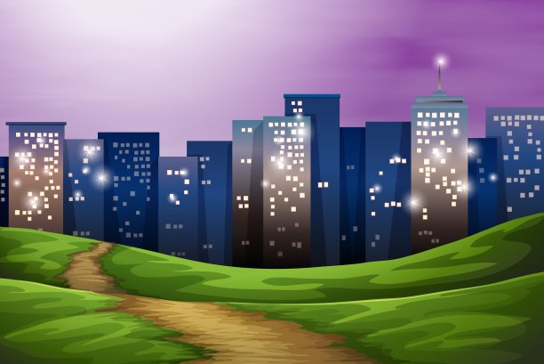 一个有高楼大厦的城市图片下载