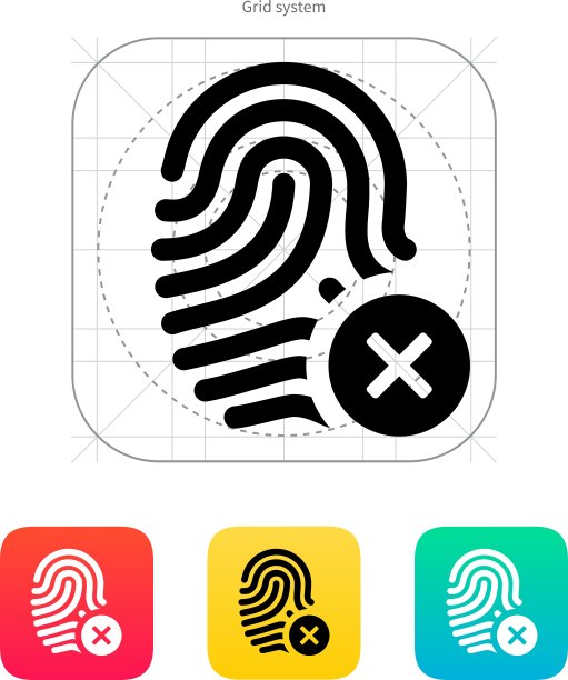 指纹拒绝图标图片下载