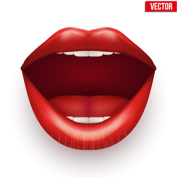 女人张开的嘴图片下载