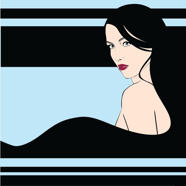 黑发女孩图片下载